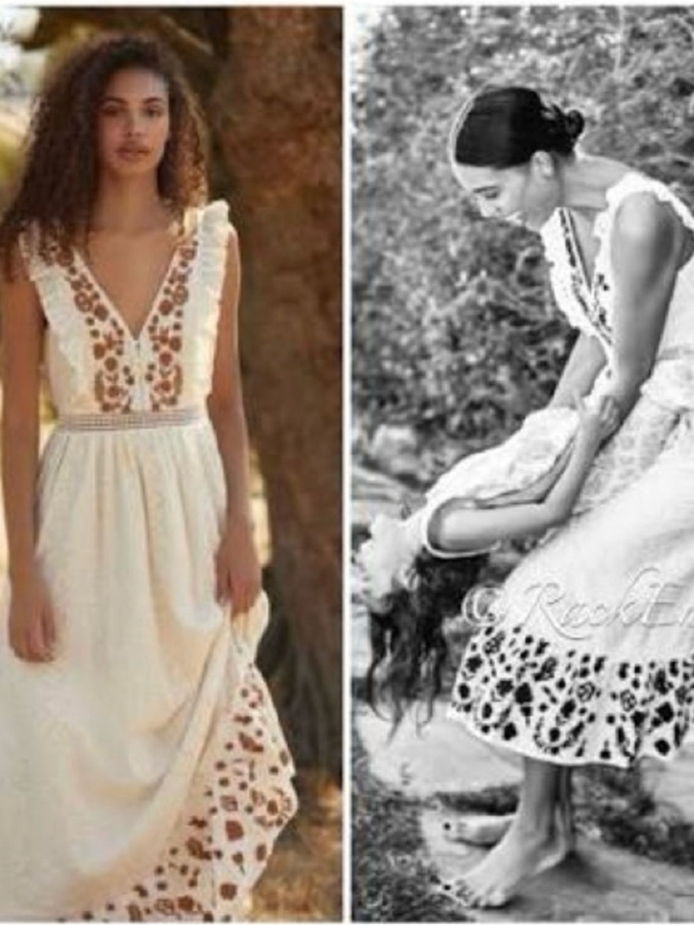 Anthropologie Allison NY Esperanza Embroidered Boho Maxi Dress Size Medium NWT